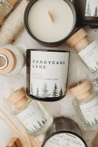 Candy Cane Lane 16 oz Soy, Wood Wick Candle